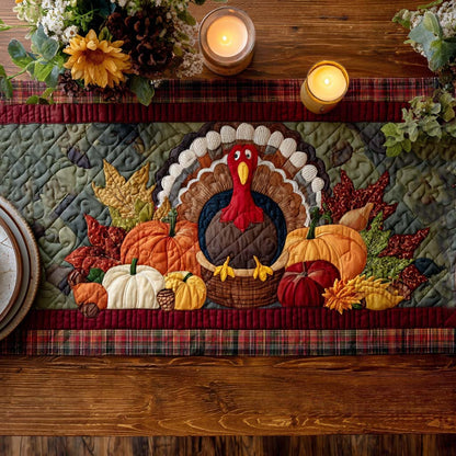 Autumn Feast Quilted Table Runner NCU0PTT1589