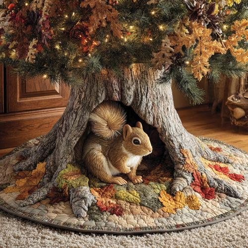 Autumn Forager Christmas Quilted Tree Skirt NCU0PVL770