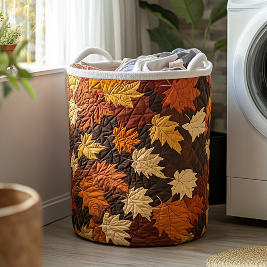 Autumn Forest Quilted Laundry Basket NCU0DDK987