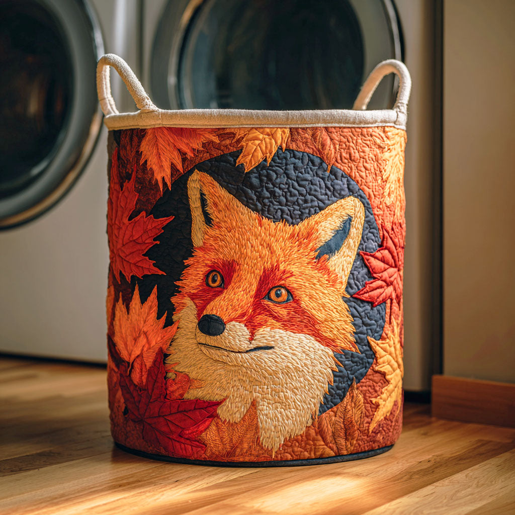 Autumn Fox Quilted Laundry Basket NCU0NTD391