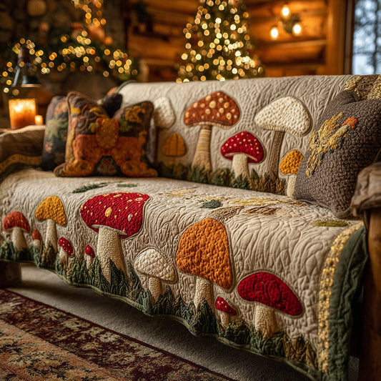 Autumn Fungi Hollow Quilted Sofa Cover NCU0DV1450