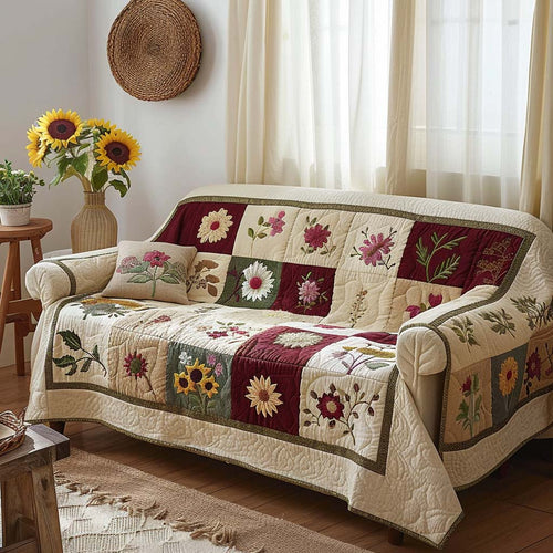 Autumn Garden Quilted Sofa Cover NCU0DQQ0462