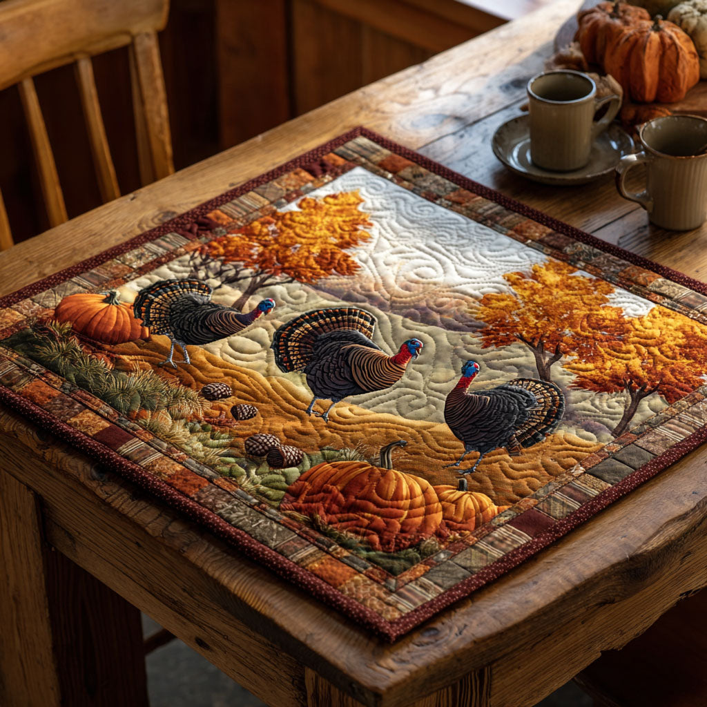 Autumn Gathering Quilted Table Topper NCU0NTV275