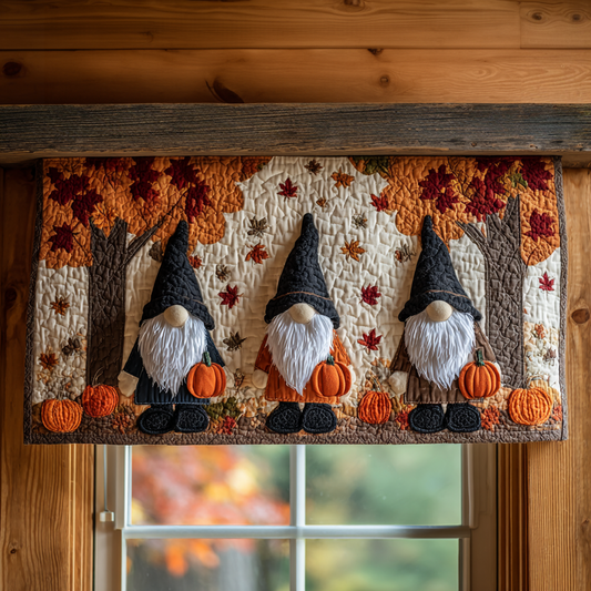 Autumn Gnome Quilted Valance NCU0DDK925