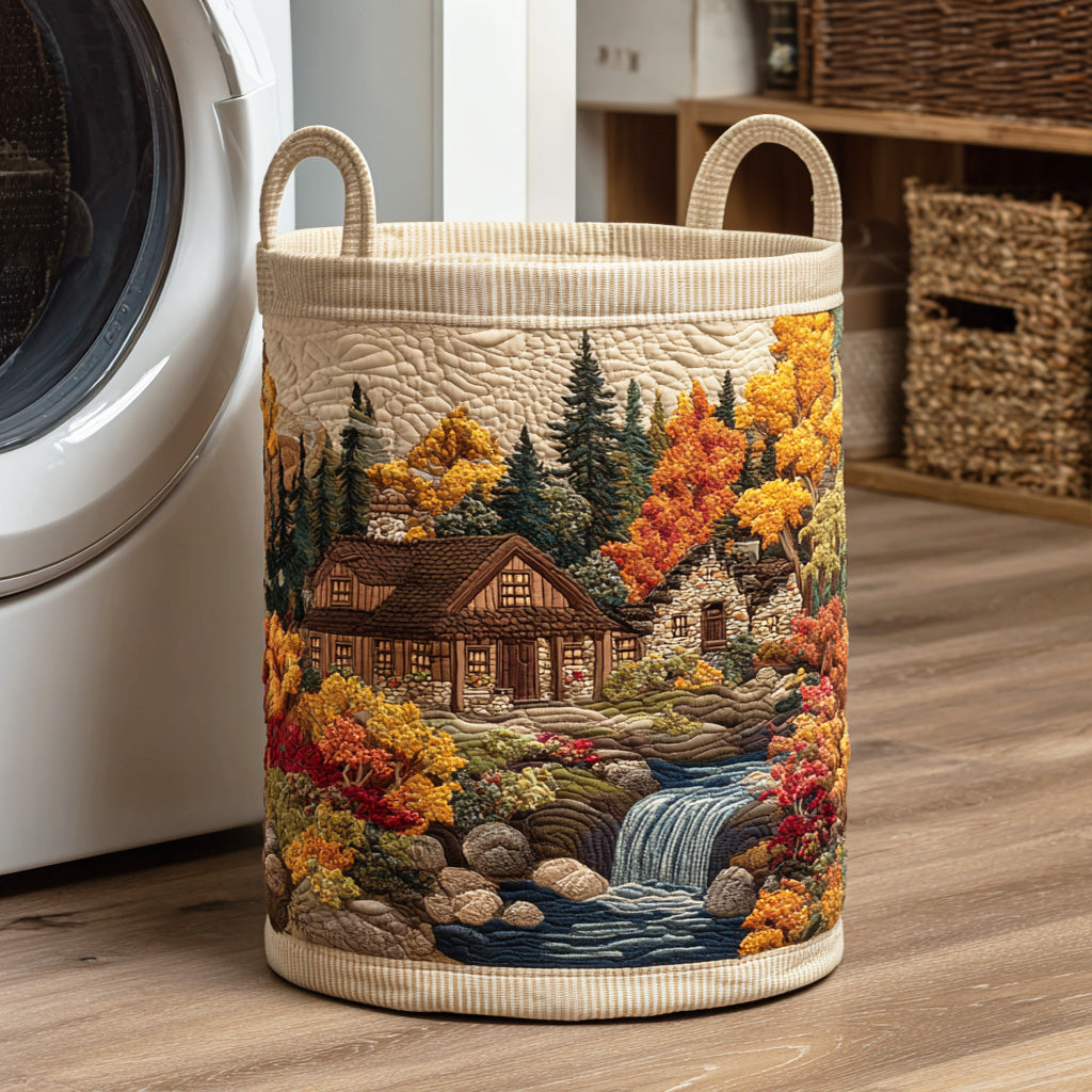 Autumn Harvest Quilted Laundry Basket NCU0NTD1108