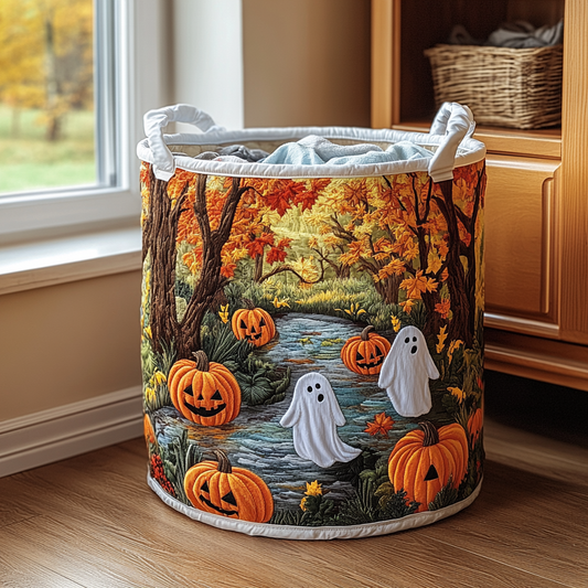 Autumn Haunt Quilted Laundry Basket NCU0DDK906