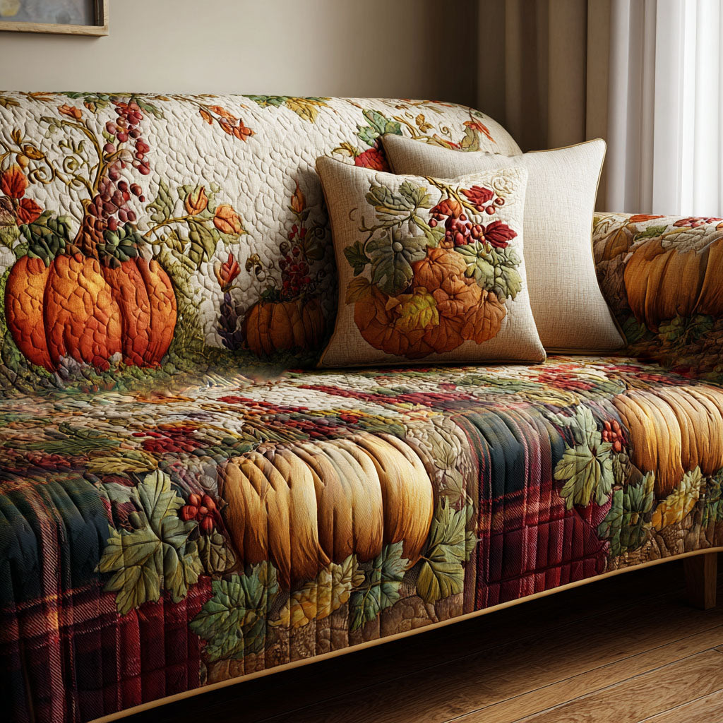 Autumn Homestead Quilted Sofa Cover NCU0PTT3204