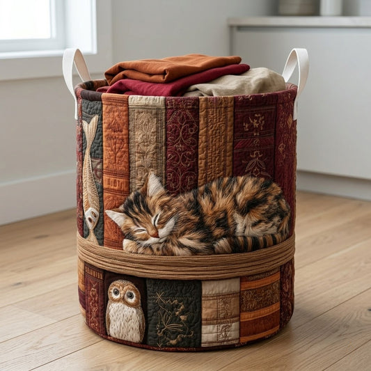 Autumn Kittendream Quilted Laundry Basket NCU0PVL829