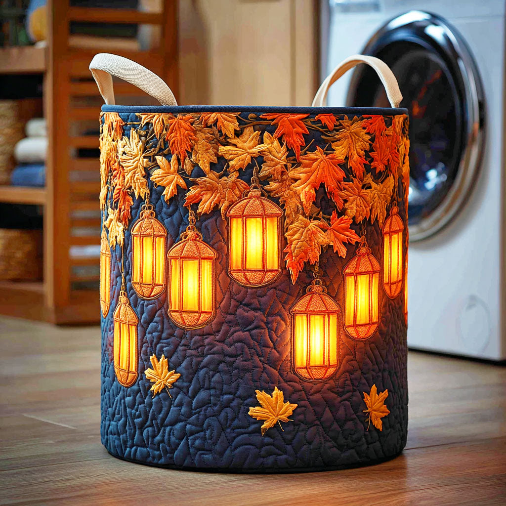 Autumn Lantern Quilted Laundry Basket NCU0NTD398