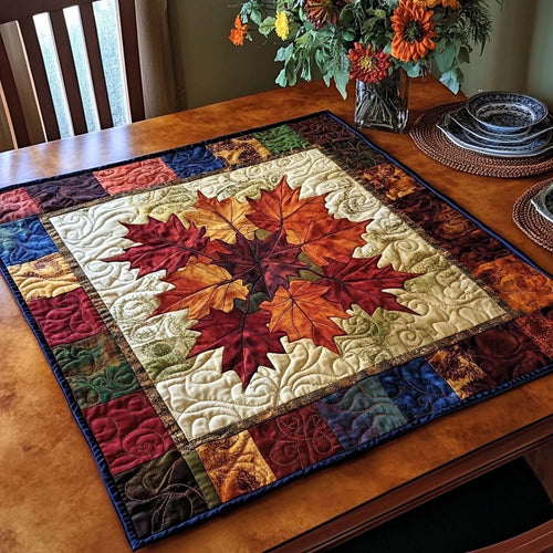 Autumn Leaf Charm Quilted Table Topper NCU0NNT987
