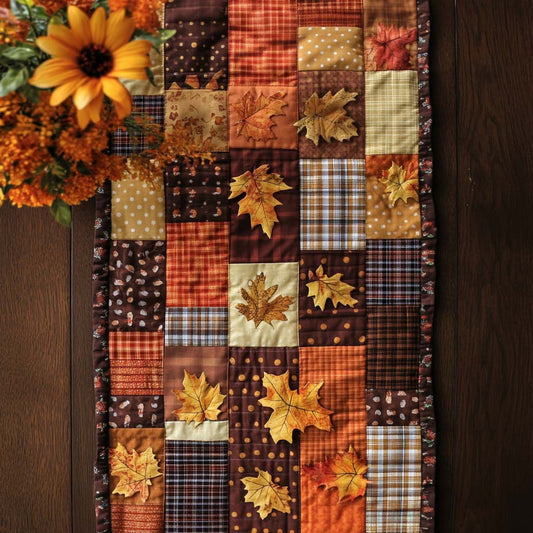 Autumn Leaf Dance Quilted Table Runner NCU0NNT941