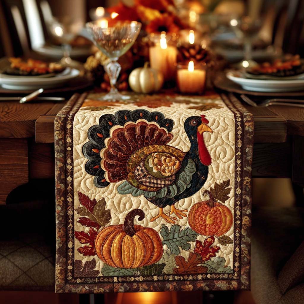 Autumn Luxe Quilted Table Runner NCU0PTT1590