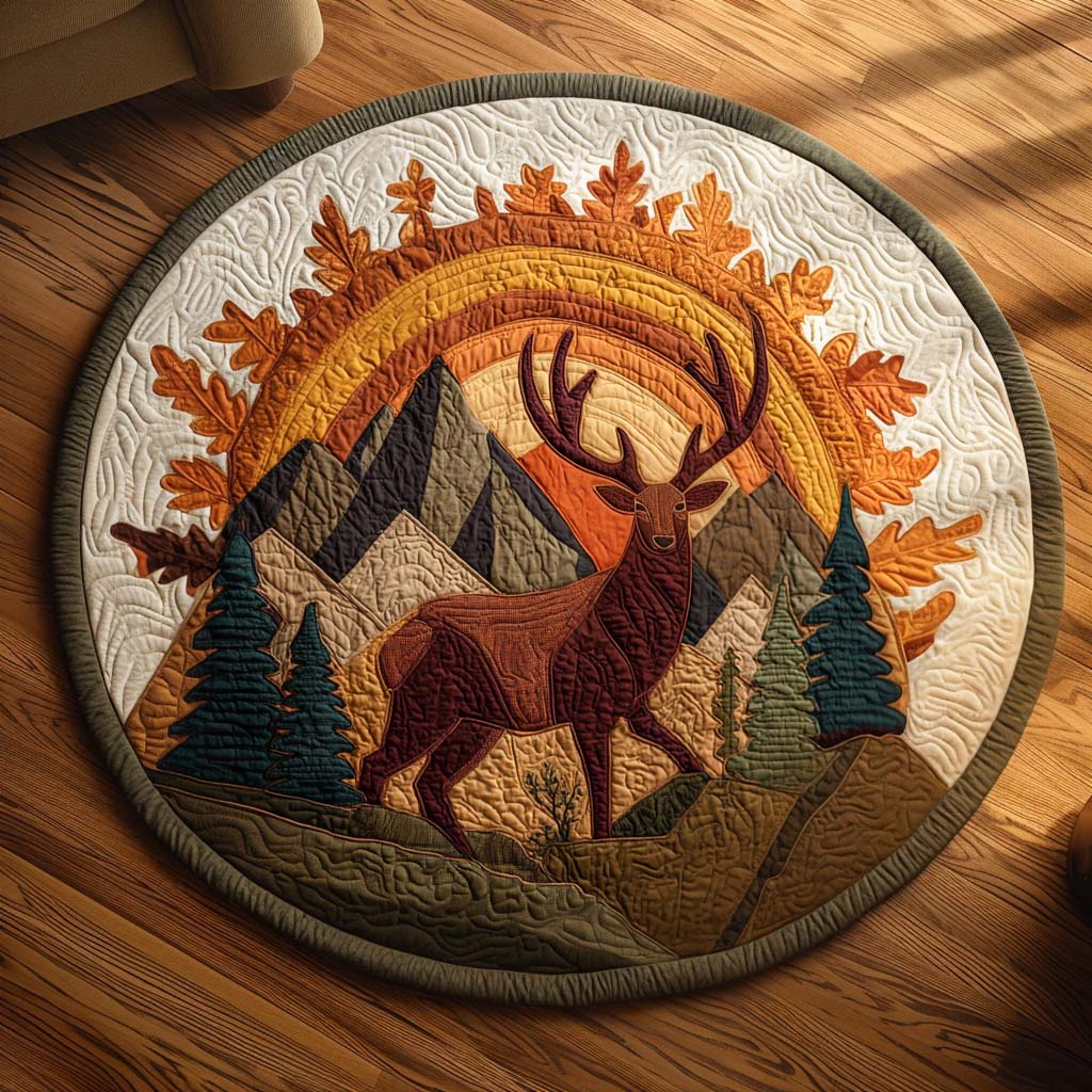 Autumn Majesty Quilted Round Mat NCU0NNT1959