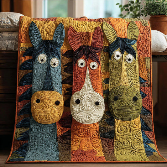 Autumn Mustang Quilted Blanket NCU0DV1030