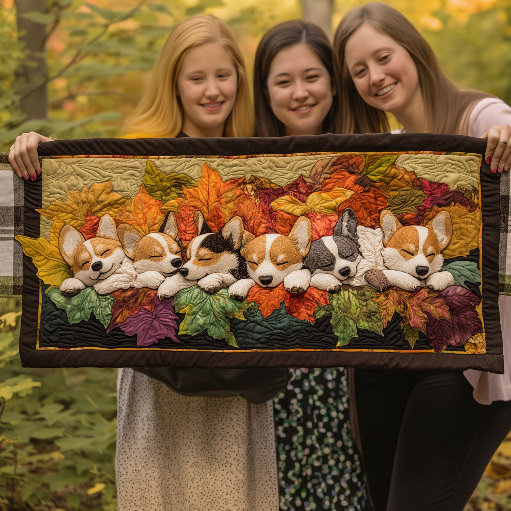 Autumn Naps Quilted Table Runner NCU0NNT777