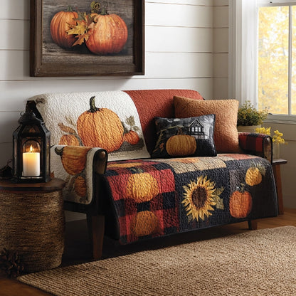 Autumn Orchard Quilted Sofa Cover NCU0PTT3205