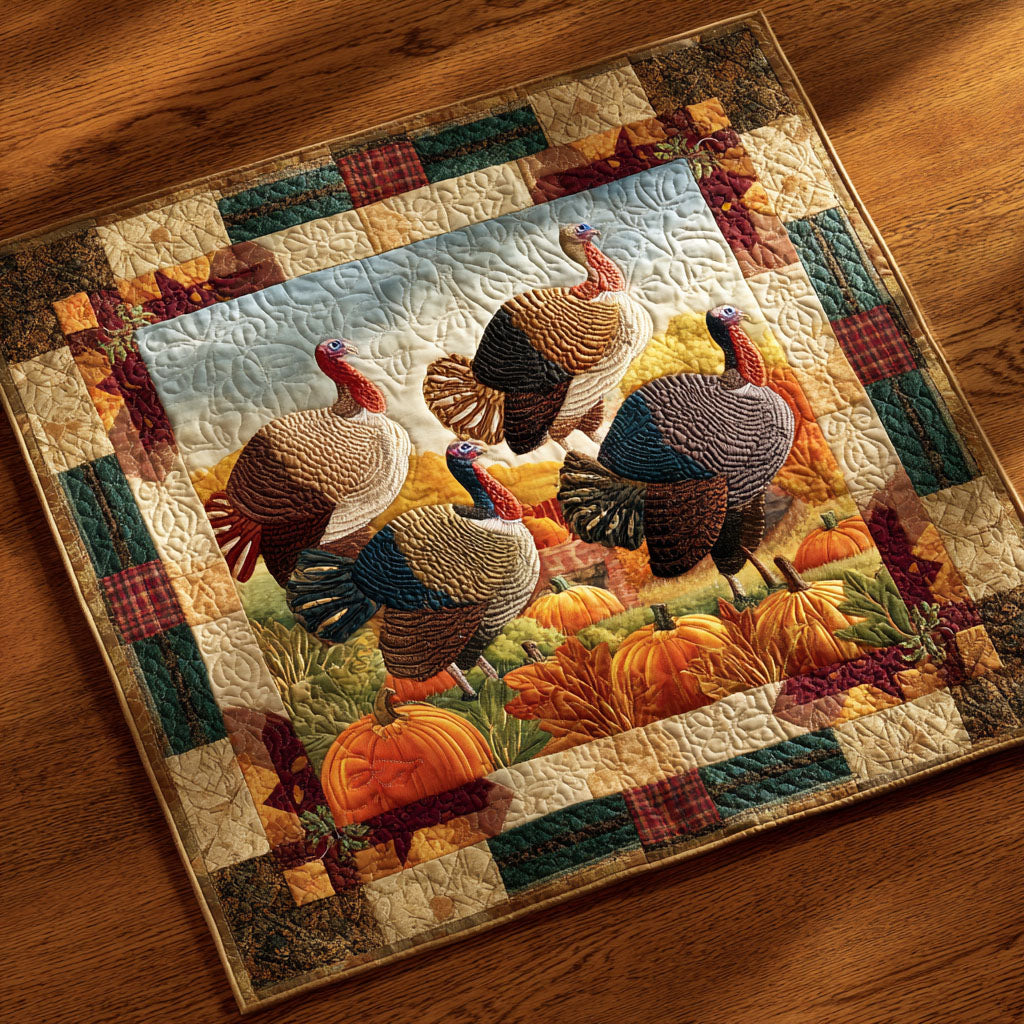 Autumn Parade Quilted Table Topper NCU0NTV277