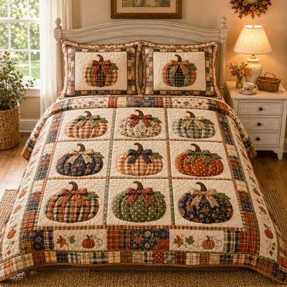 Autumn Patch 3-Piece Quilted Bedding Set NCU0NTD2063