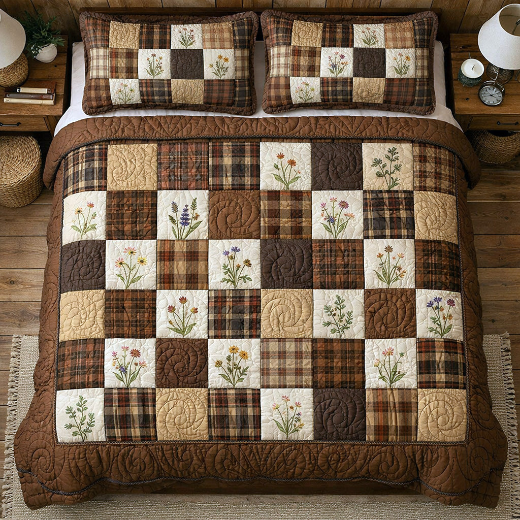 Autumn Patch 3-Piece Quilted Bedding Set NCU0NTV1003