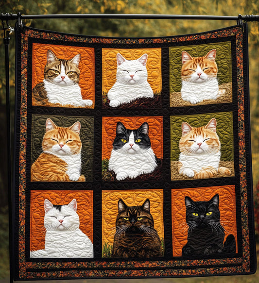 Autumn Patch Paws Quilted Blanket NCU0PT537