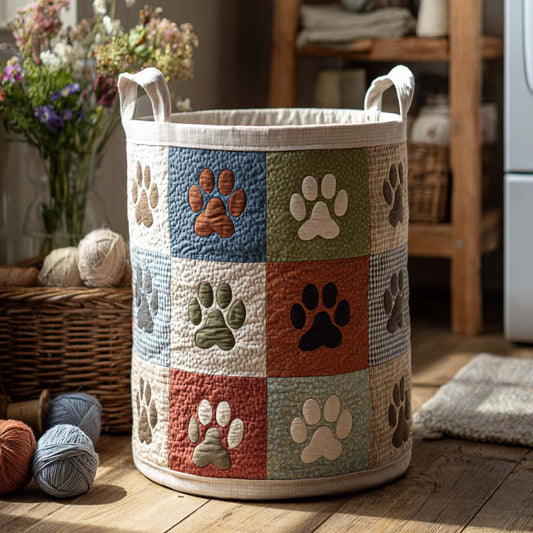 Autumn Paw Patch Quilted Laundry Basket NCU0NXD1187