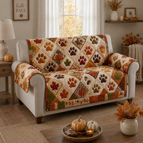 Autumn Paws Paradigm Quilted Sofa Cover NCU0HNH1203