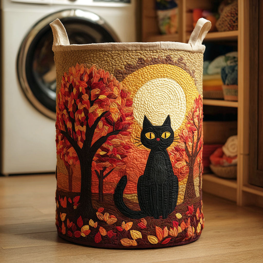 Autumn Paws Quilted Laundry Basket NCU0NTD176