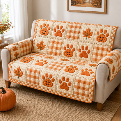 Autumn Paws Quilted Sofa Cover NCU0NTD2025