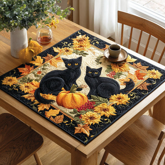 Autumn Paws Quilted Table Topper NCU0NTD239