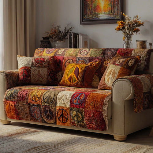 Autumn Peace Mosaic Quilted Sofa Cover NCU0NXD1408