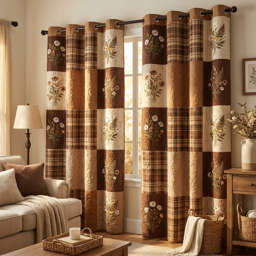 Autumn Plaid Quilted Curtains NCU0NTV985
