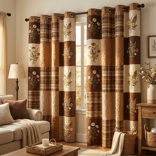 Autumn Plaid Quilted Curtains NCU0NTV985
