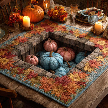 Autumn Pumpkins Quilted Table Topper NCU0NXD342