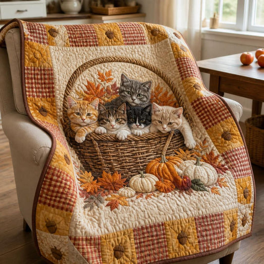 Autumn Purrs Quilted Blanket NCU0NTD2041