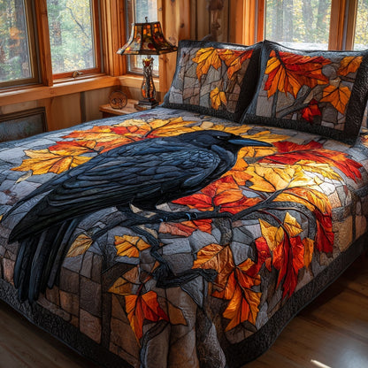 Autumn Raven 3-Piece Quilted Bedding Set NCU0PVL964