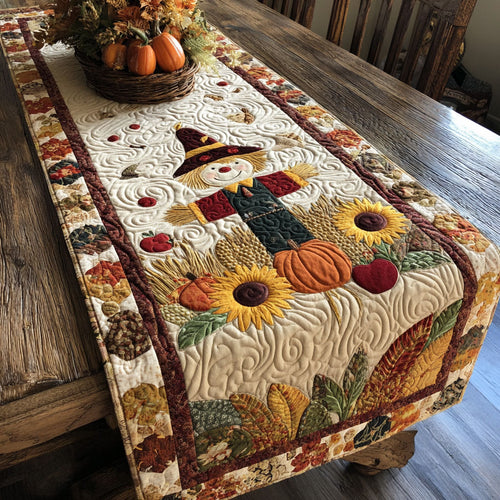 Autumn Scarecrow Quilted Table Runner NCU0NTV254