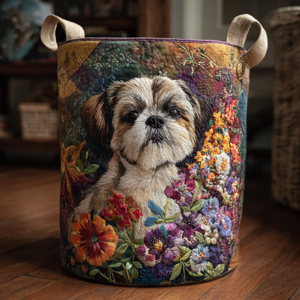 Autumn Shih Tzu Quilted Table Runner NCU0HNH716