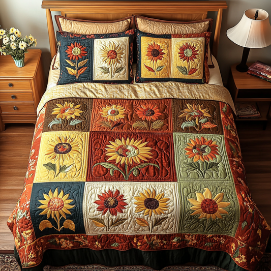 Autumn Shine 3-Piece Quilted Bedding Set NCU0DDK497