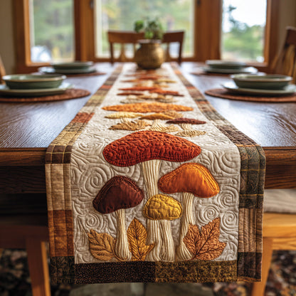 Autumn Shrooms Quilted Table Runner NCU0DV1516