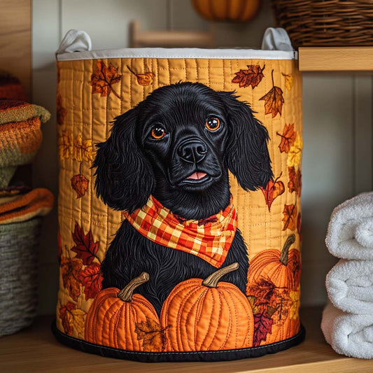 Autumn Spaniel Quilted Laundry Basket NCU0NXD138