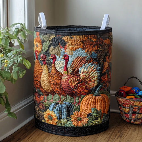 Autumn Strut Quilted Laundry Basket NCU0PTT1110