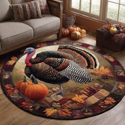 Autumn Strut Quilted Round Mat NCU0DV1051