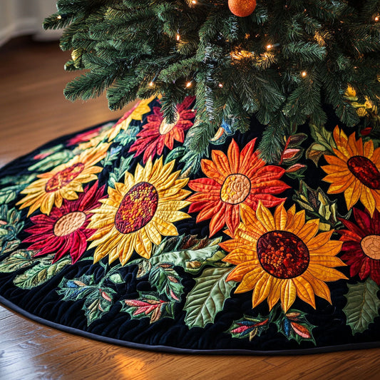 Autumn Sun Parade Quilted Christmas Tree Skirt NCU0PTT071