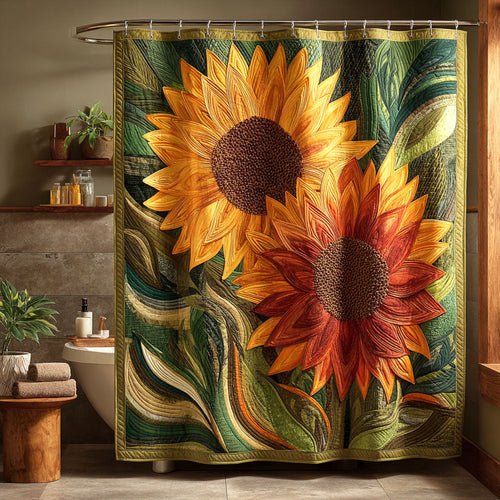 Autumn Sunflower Glow Shower Curtain NCU0NTV893