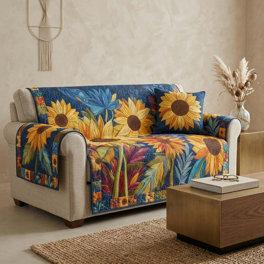 Autumn Sunflower Quilted Sofa Cover NCU0DQQ0804