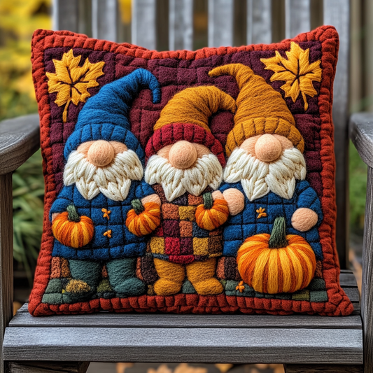 Autumn Sweet Gnome Quilted Pillow Case NCU0DV981
