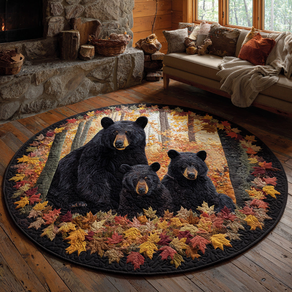 Autumn Tracks Quilted Round Mat NCU0DV1044