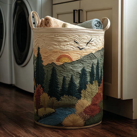 Autumn Trail Quilted Laundry Basket NCU0DDK1979