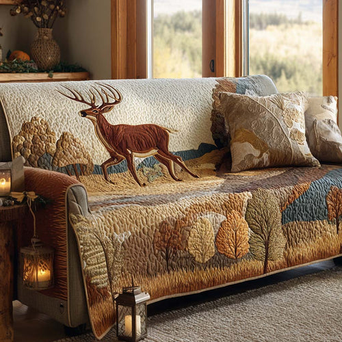 Autumn Trail Quilted Sofa Cover NCU0NXD975