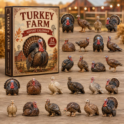 CHRISTMAS KICKOFF 40% OFF - Autumn Turkey Advent Calendar 2026 - 24-Day Festive Countdown, Acrylic Charms Blind Box - Gift For Farm Lovers AC0TM025